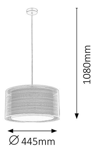 Závěsné svítidlo Anastasia 2632 (chromová + hnědá)