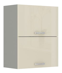 Horní kuchyňská skříňka Milo 60 GU-72 (šedá + krémový lesk)