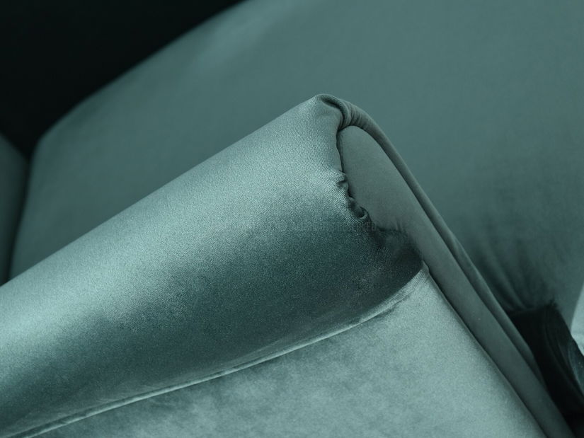 Křeslo ušák Margis (zelená + bílá)