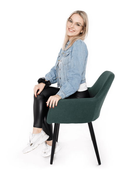 Designové křeslo Larnea (zelená)