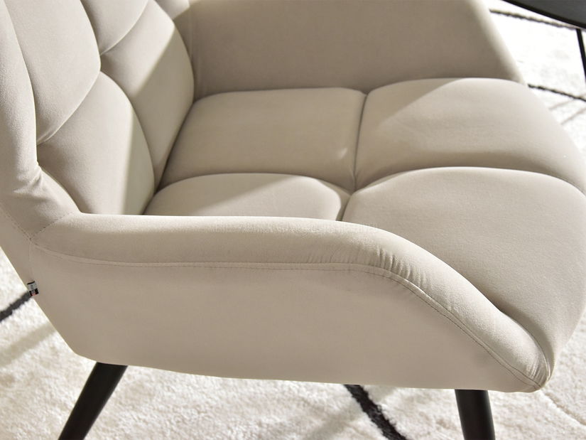 Křeslo Kikino (béžová + černá)