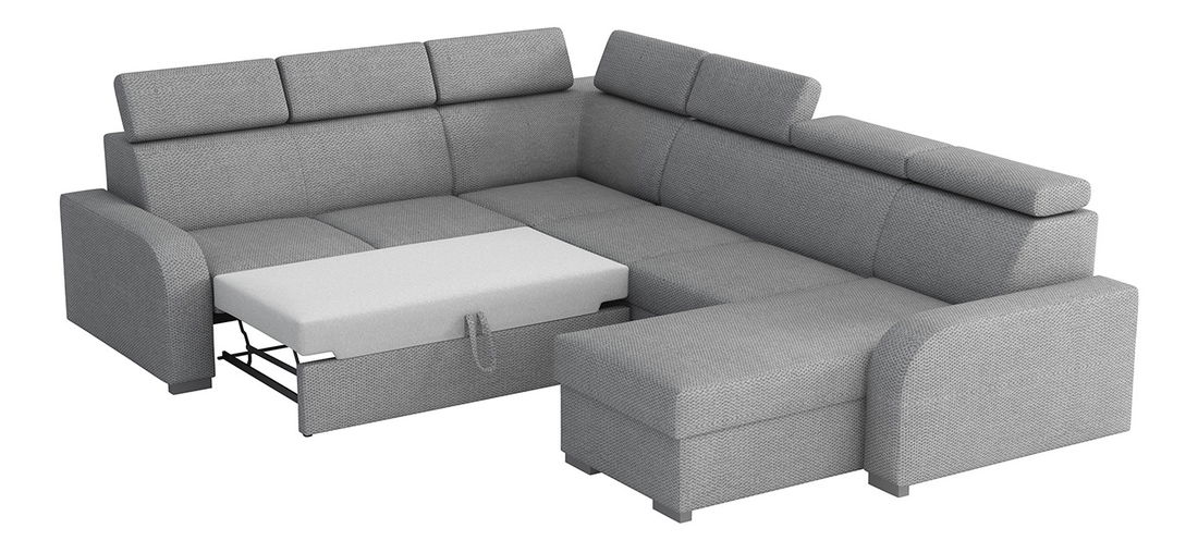 Rohová sedačka U Lyseri 2rR2pLC (tmavě šedá) (s úl. prostorem)