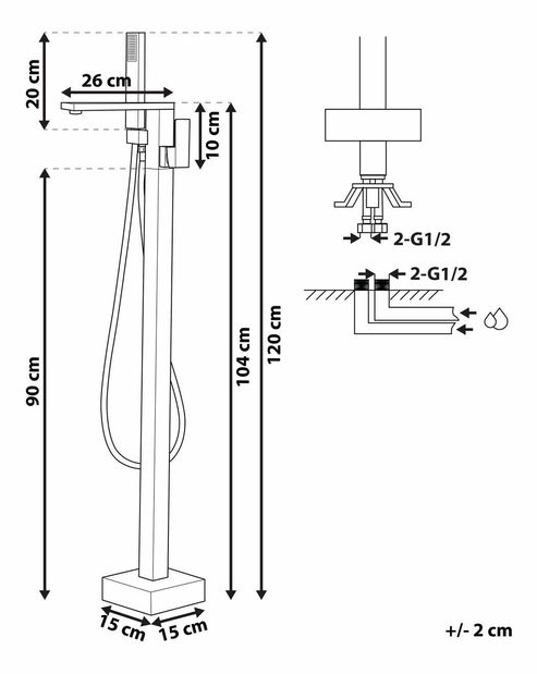 Vodovodní baterie Dorielle (zlatá)