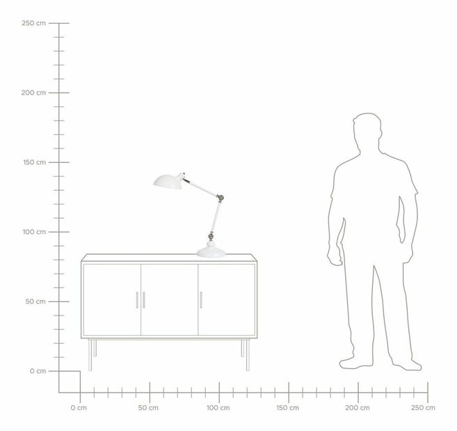 Stolní lampa Meguon (bílá)