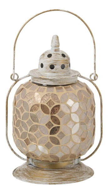 Svícen (zlatá) 23x13x13cm