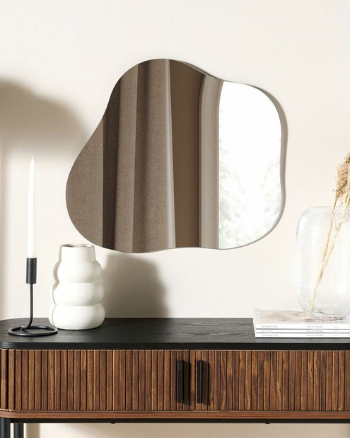 Nástěnné zrcadlo Bodil (stříbrná)