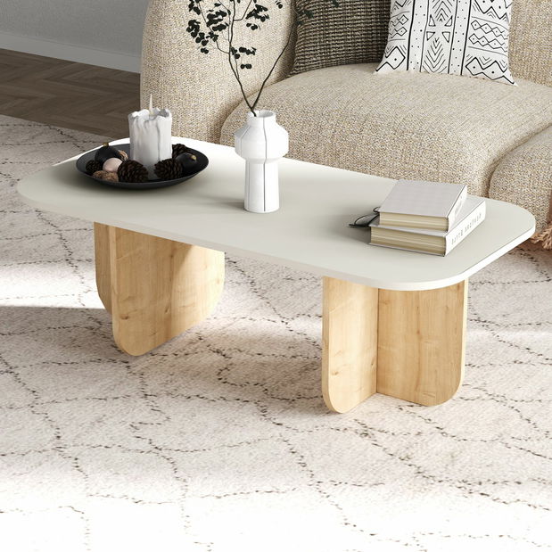 Konferenční stolek Berkinda (dub safírový + písková)