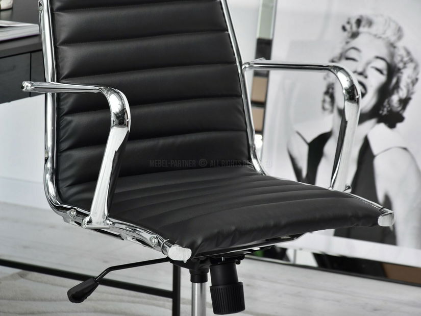 Křeslo Berliner (černá + chromová)