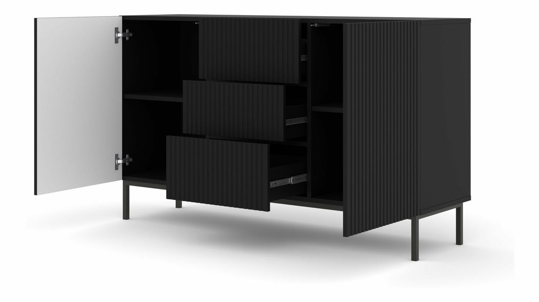 Komoda 2D3S 150 Rowanna (černá)