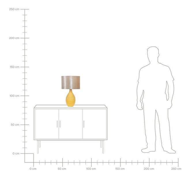 Stolní lampa Hudson (žlutá)