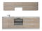 Kuchyňská sestava 260 cm Lina (bílá + dub sonoma)
