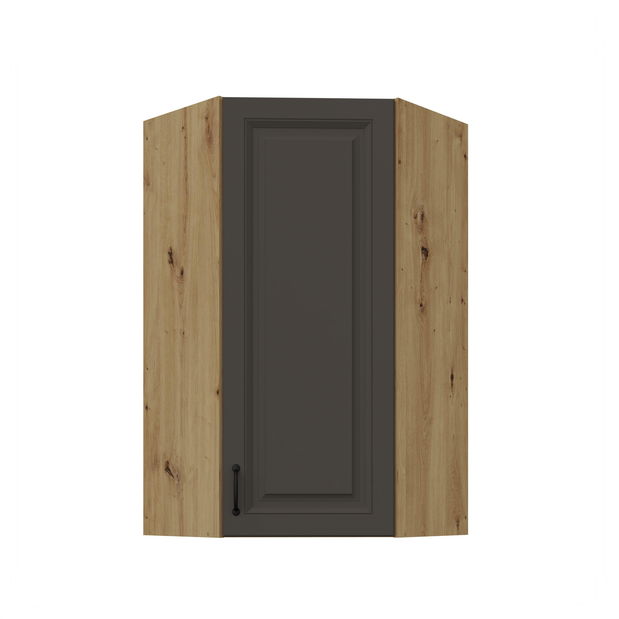 Horní rohová kuchyňská skříňka Sheila 60 60 GN 108 1F 45 (korpus: dub artisan + fronta: grafit)