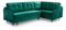Rohová sedací souprava Aliran (zelená) (P)