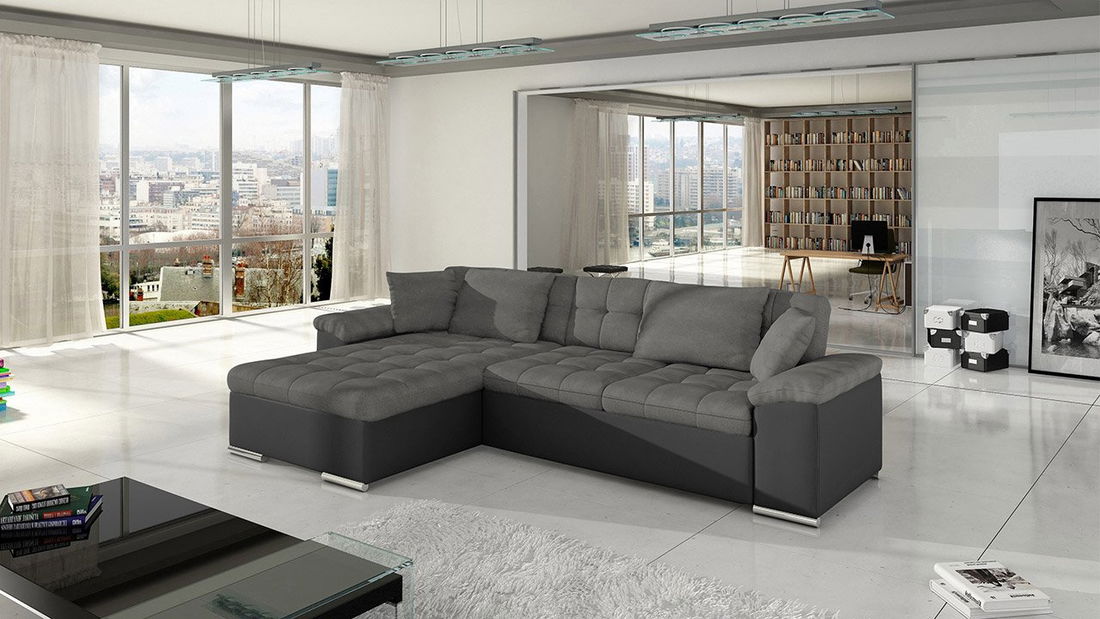 Rohová sedací souprava Dante (medová + béžová)