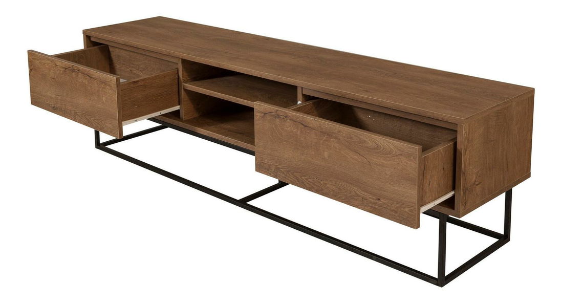 Souprava nábytku do obývacího pokoje Laxi 12 (ořech + černá)