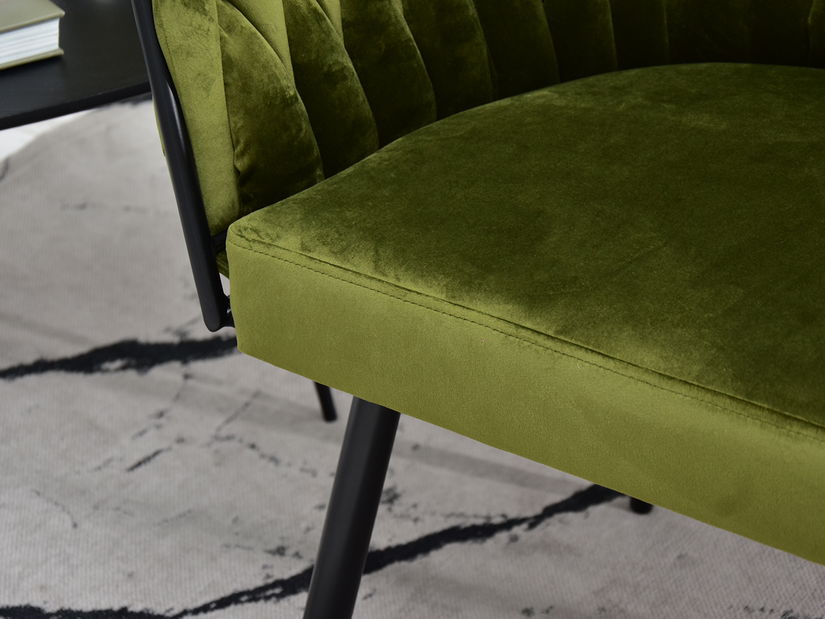 Pohovka dvousedačka Radio (zelená + černá)