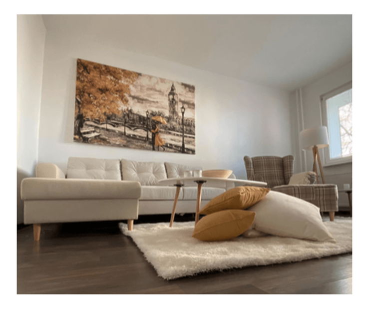 Relaxační křeslo ušák Charlie (hnědé káro)