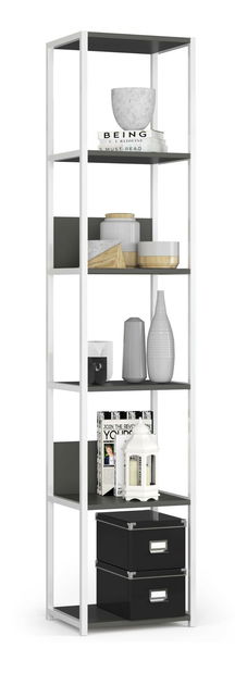 Regál Loriana (bílá + šedá)