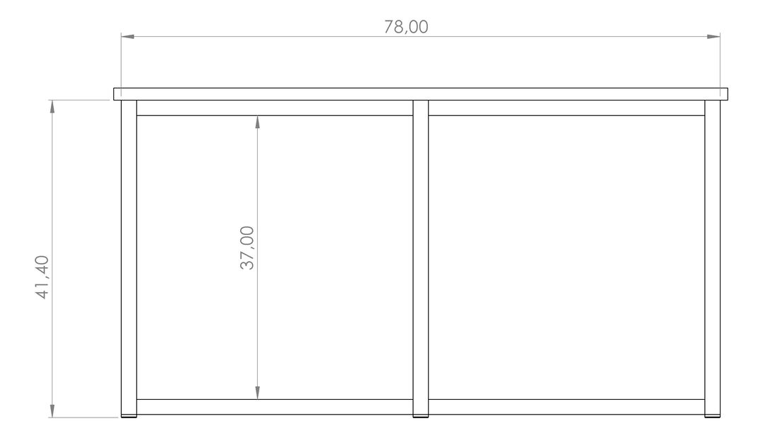 Konferenční stolek Punta 80 (portlandský jasan černý)