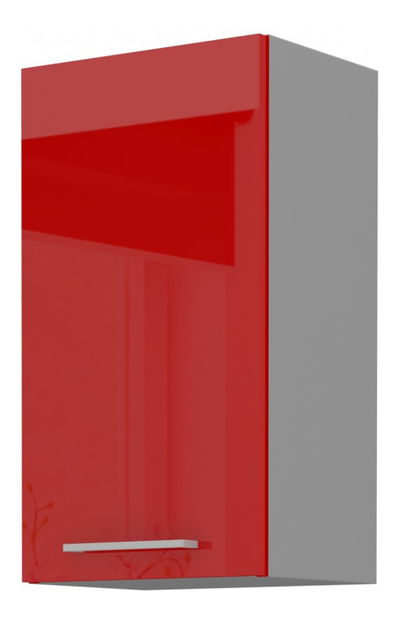 Horní kuchyňská skříňka Roslyn 45 G 72 1F (červená + šedá)