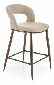 Barová židle Harriet (béžová + ořech)