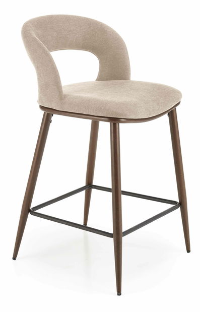 Barová židle Harriet (béžová + ořech)