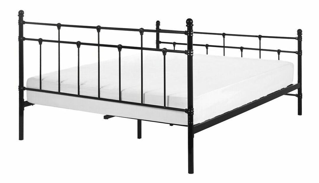 Manželská postel 140 cm Lynza (černá) *výprodej