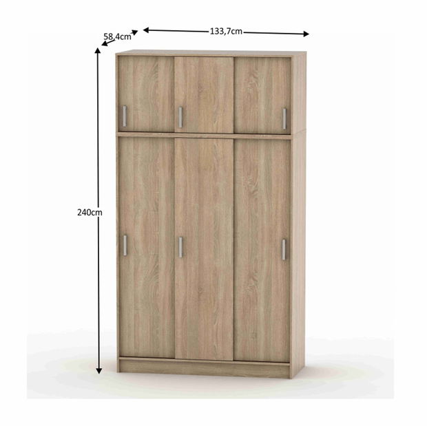 Skříň s posuvnými dveřmi Breanna 4 BE04-010-00