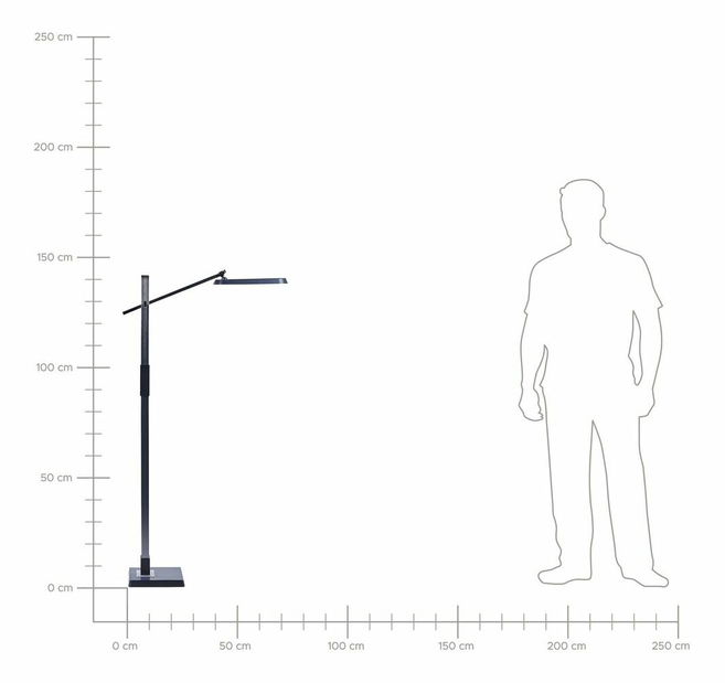 Stojanová lampa Andi (stříbrná)