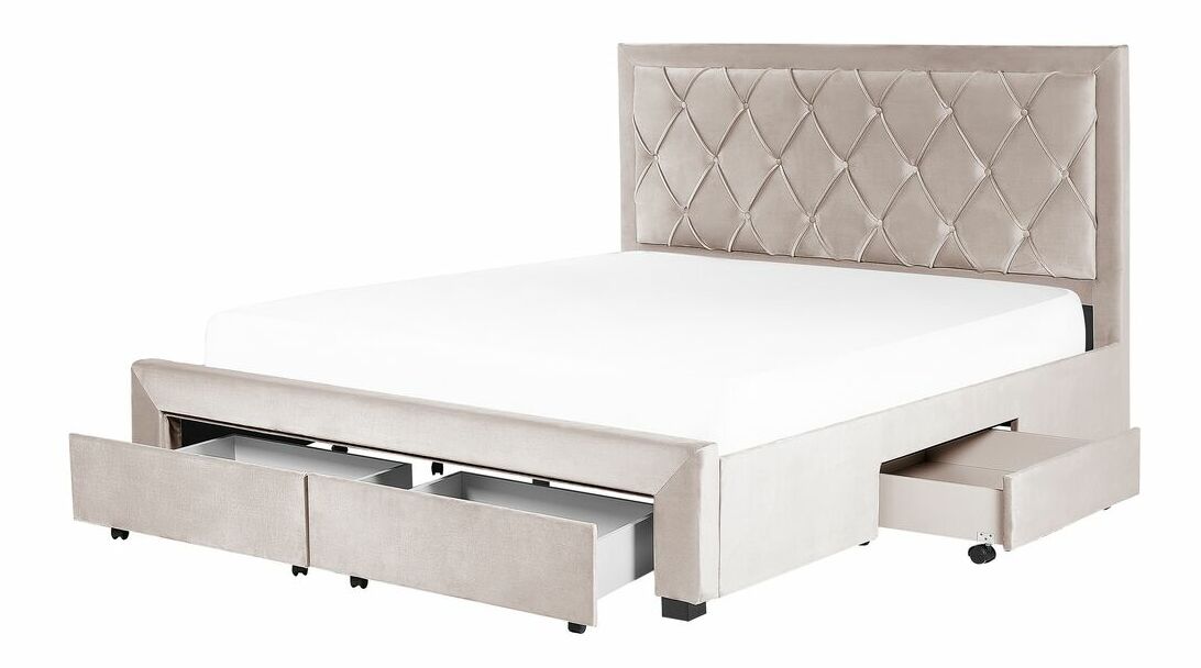 Manželská postel 180 cm Levi (béžová)