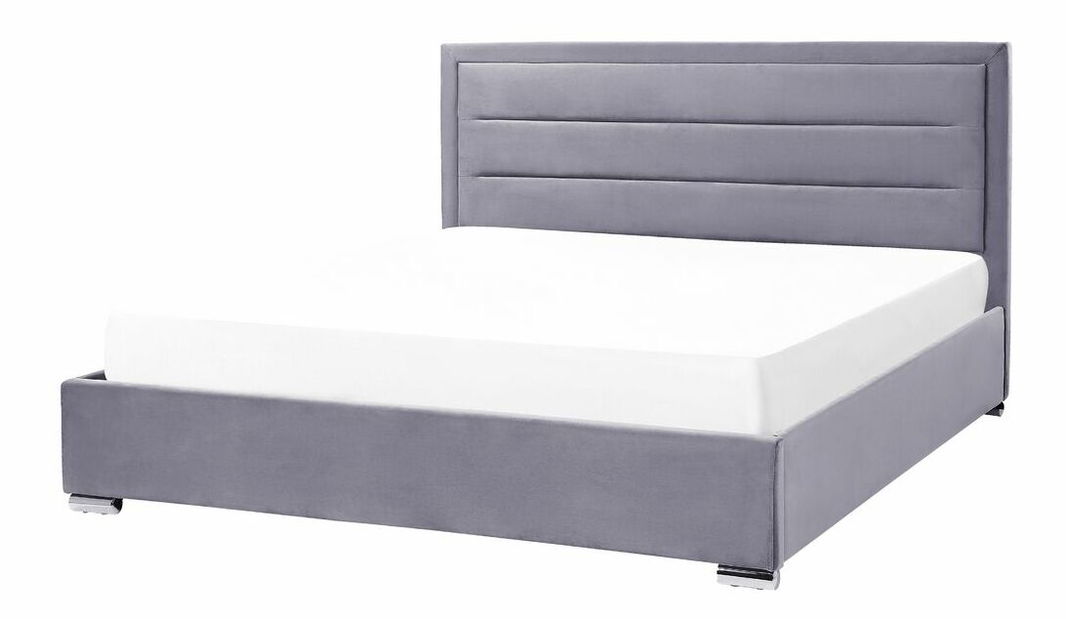 Manželská postel 180 cm Ruthine (šedá) (s roštem a úložným prostorem)