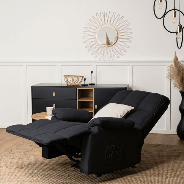 Polohovací křeslo Repraducida (černá)