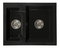 Kuchyňský dřez Yagma (černá) (s 1 otvorem pro baterii) (P)
