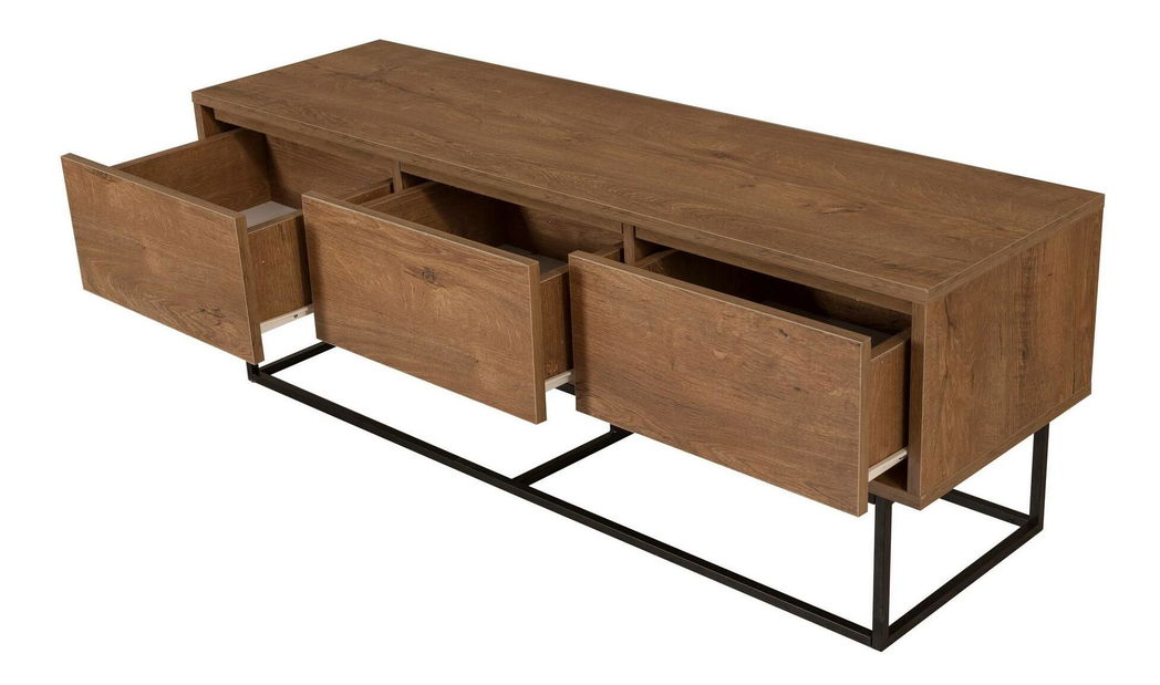 Souprava nábytku do obývacího pokoje Laxi 14 (ořech + černá)