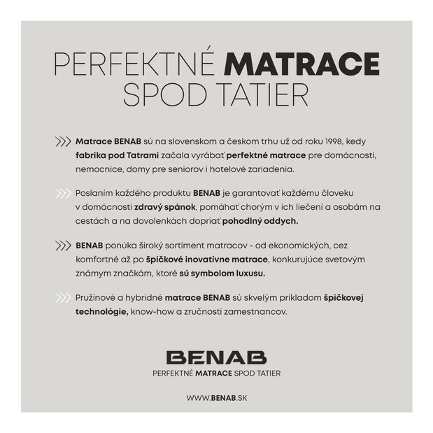 Taštičková matrace Benab Hádes 195x85 cm (T4)