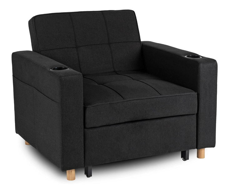 Rozkládací křeslo Suspendida (černá)