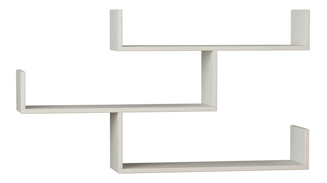 Nástěnná police Tiby (biela)