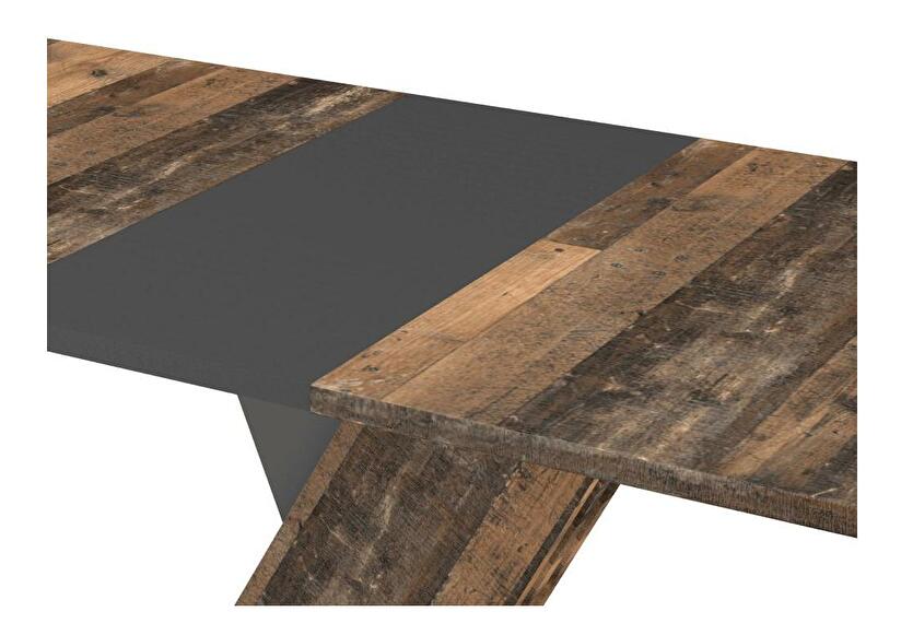 Rozkládací jídelní stůl Exolon (old style wood + matera) (pro 6-8 osob)