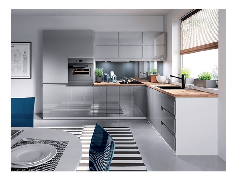 Dvířka na vestavnou myčku nádobí 44,6x71,3 Aurellia (vysoký lesk šedý)