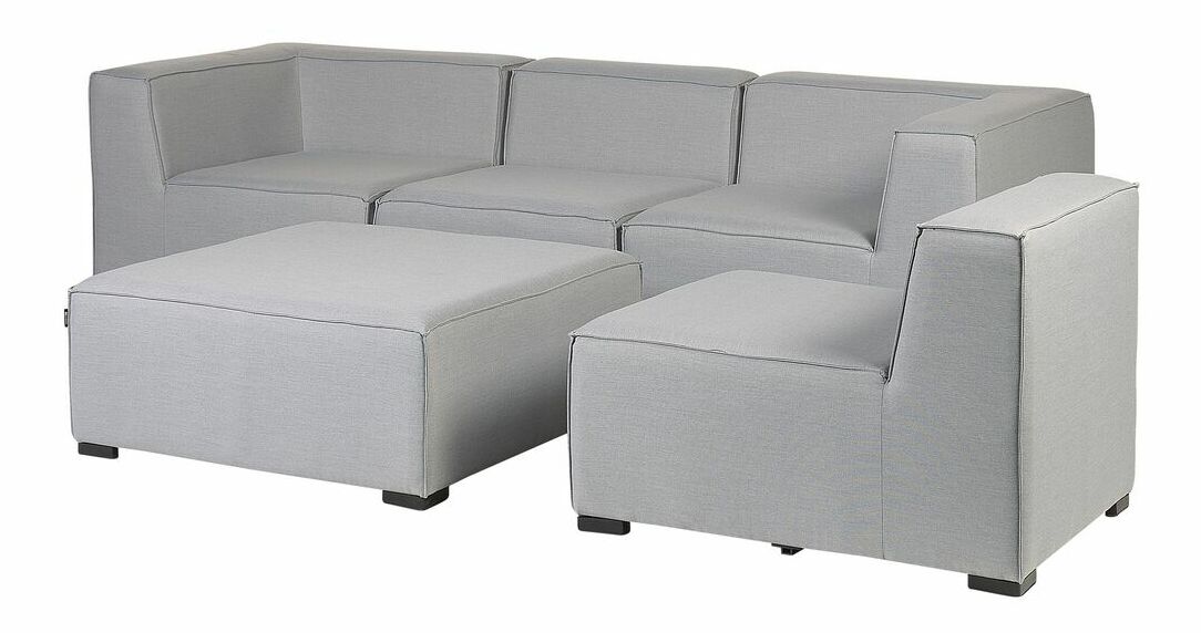 Rohová zahradní pohovka Ailin (světle šedá)