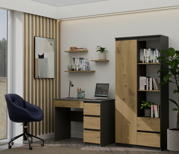 PC stolek Morin 1 (antracit + dub artisan) (P)