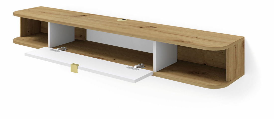 TV stolek/skříňka Ikaro (dub artisan + bílá)