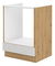 Dolní kuchyňská skříňka Arryn 60 D GAZ BB (dub artisan + lesk bílý)