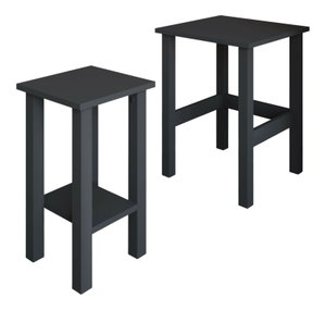  Set 2 ks příručních stolků Ginie (antracit)
