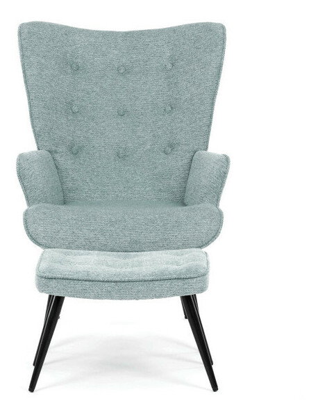 Křeslo s taburetkou Akitta (modrá)