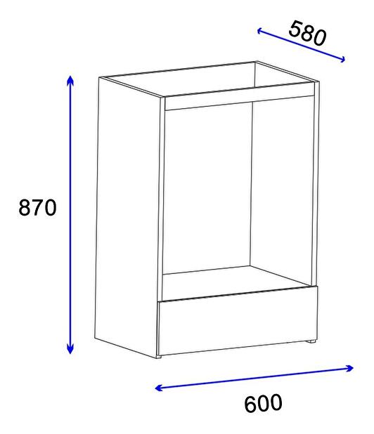 Kuchyňská skříňka na troubu Nenanu 34 (bílá)