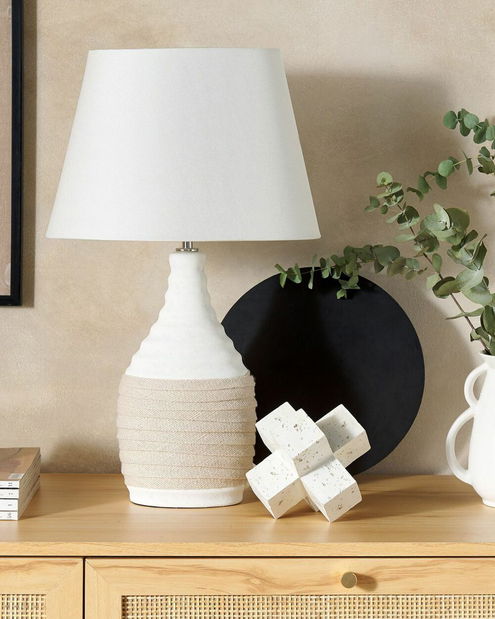 Stolní lampa Teros (světle béžová)