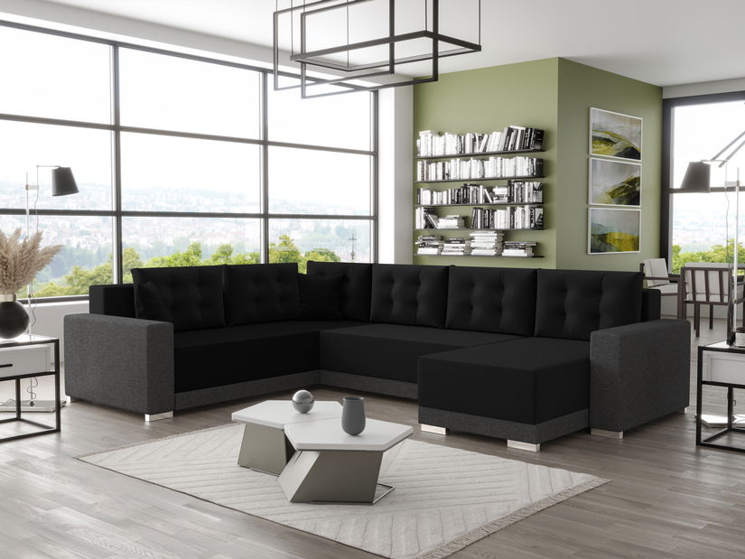 Rohová sedačka ve tvaru U Odyssey 3 (hnědá + tmavě hnědá) (L)