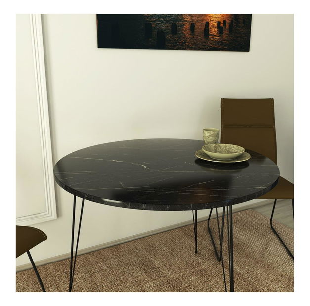 Jídelní stůl Sabuna 1 (pro 4 osoby) (černá)