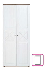 Šatní skříň Telegrafo 2 (borovice canyon + dub sonoma truflový)